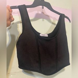 Black Corset crop top